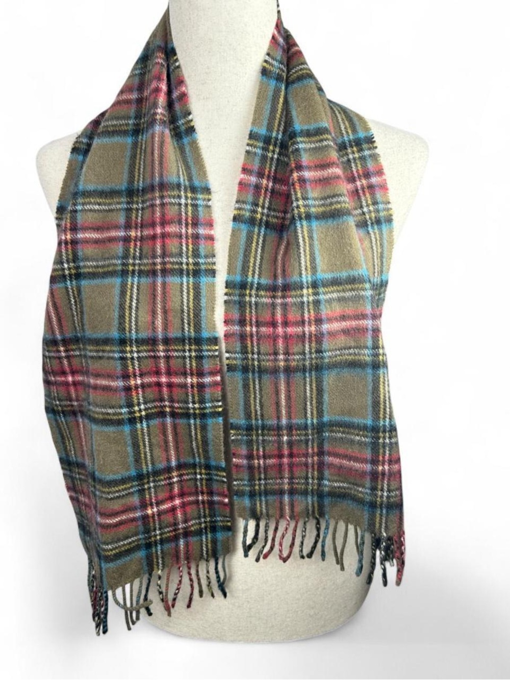 The Scotch House Plaid 100% Cashmere Scarf Fall Winter